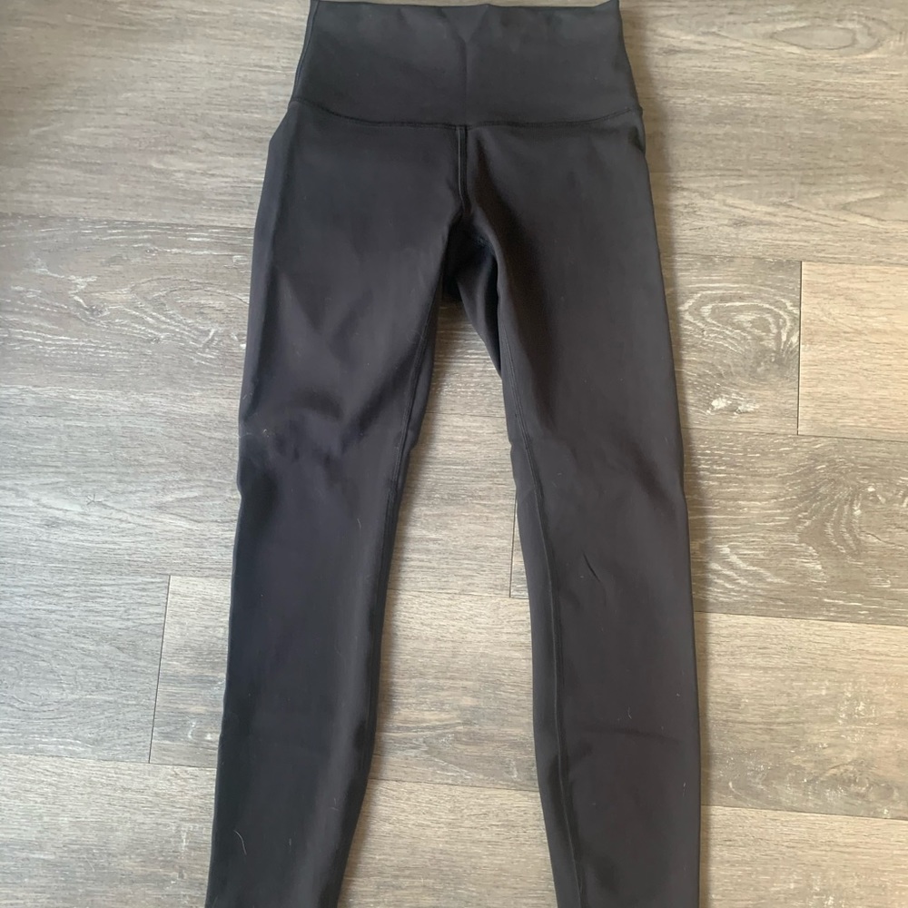 Black lululemon Wunder Train High-Rise Tight